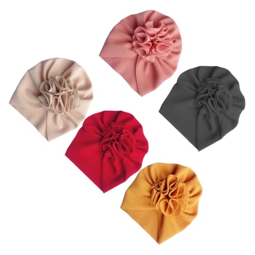 GALPADA Bequeme Strickmütze Für Damen Mit Blumendesign 5er-pack Maisstrickmützen Dehnbar Für Alle Haartypen Und Jahreszeiten von GALPADA