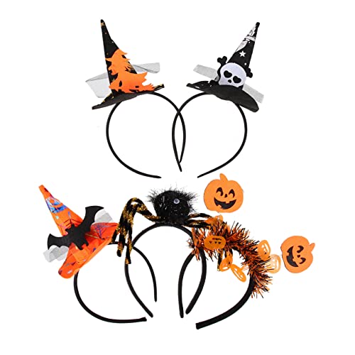 GALPADA 5stücke Teiliges Halloween Haarreif Mit Hexenhut-design Für Kostümpartys Karneval Und Halloween-dekoration Leicht Und Bequem Zu Tragen von GALPADA