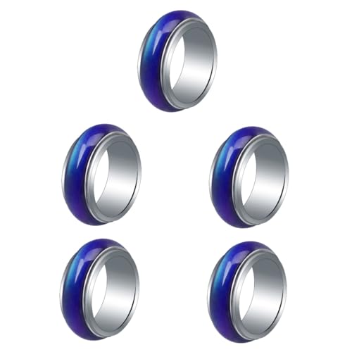 GALPADA 5St Thermochromer Ring Freundschaftsringe Versprechen Ringe Männer klingeln kinderringe schellenkranz kinder Stimmungsringe Ring für Männer empfindlich Schmuck männlich Kupfer von GALPADA