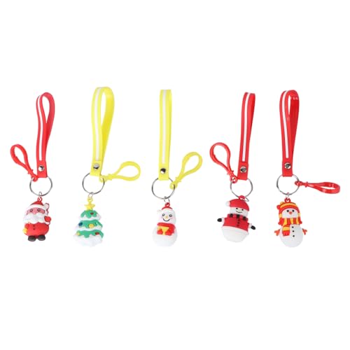 GALPADA 5stücke Weihnachts Schlüsselanhänger Aus Niedliche Schlüsselringe Mit Weihnachtsmotiven Für Taschen Geldbörsen Und Partyaccessoires Für Frauen von GALPADA