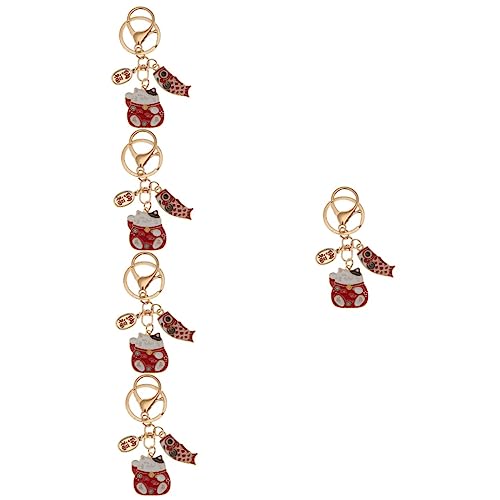 GALPADA 5stücke Japanischer Stil Glückskatze Schlüsselanhänger Kreative Dekoration Für Taschen Rucksäcke Für Neujahr Geburtstag Und Feste Charmantes Design von GALPADA