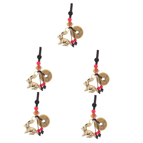 GALPADA 5stücke Brass Schlüsselanhänger Mit Retro-Design Neujahrsdekoration Stylisches Accessoire Für Schlüsselbund Und Taschen Langlebig Und Leicht von GALPADA