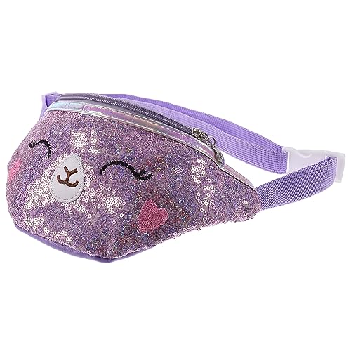 GALPADA 5st Katze Umhängetasche Crossbody-geldbörse Für Teenager-mädchen Taschen Für Teenager-mädchen Mini-umhängetaschen Taschen Für Mädchen Pu Kleinkind Violett Pailletten Gürteltasche von GALPADA