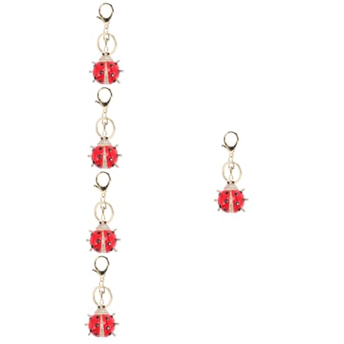 GALPADA 5stücke Rhinestone Schlüsselanhänger Form Eines Marienkäfers Kreatives Taschen Und Autoschmuckstück Für Damen Perfektes Für Freundin Und Familie von GALPADA