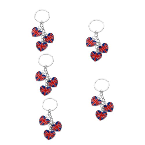 GALPADA 5stücke Britischer Flaggen Schlüsselanhänger Aus Kreatives Ornament Für Uk Souvenir Langlebiger Und Praktischer Schlüsselring Mit Union Jack Design Für Dekoration Und von GALPADA