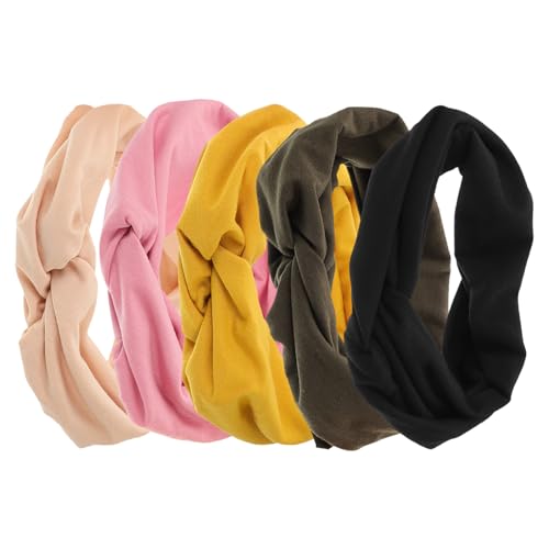 GALPADA 5stücke Verknotetes Stirnband Elastisch Dehnbar Kopfband Haarband Für Sport Yoga Training Für Damen Herren von GALPADA