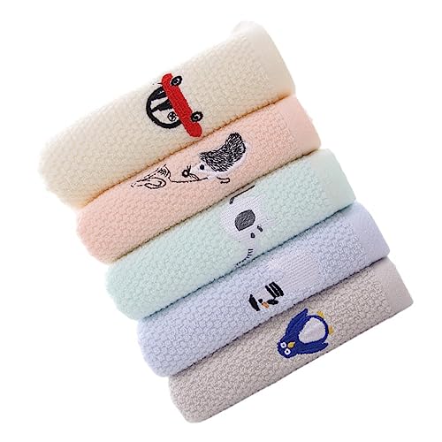 GALPADA 5stücke Baumwollhandtuch Für Junge Mädchen Saugfähiges Gesichtswaschhandtuch Handtuch Zum Waschen Für Das Gesicht Kinderwaschlappen Handtuch Für Gesichtspflege von GALPADA