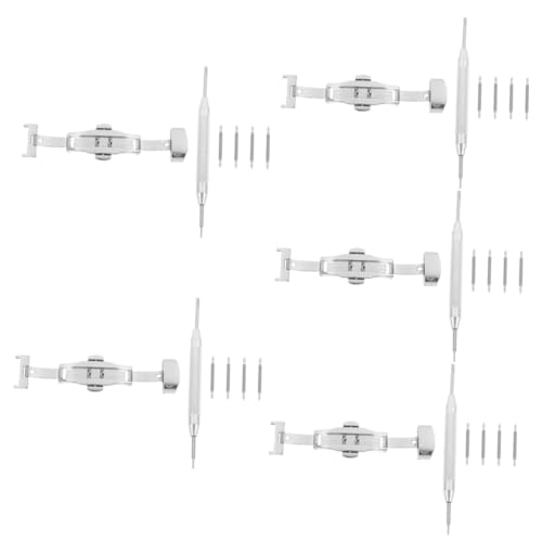 GALPADA 5stücke Edelstahl Uhrenarmband Schnalle Hochwertiger Ersatzverschluss Universelle Passform Für Uhrenarmbänder Einfache Installation Und Langlebig Robust Und Rostfrei Für Herren von GALPADA