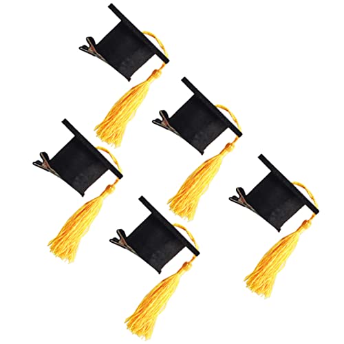 GALPADA 5stücke Mini-doktorhut Haarspange Aus Hochwertigem Material Für Abschlusshut Haarnadeln Quaste Kopfschmuck Dekoration Für Erwachsene Und Junge Mädchen Leuchtende Farben Für von GALPADA