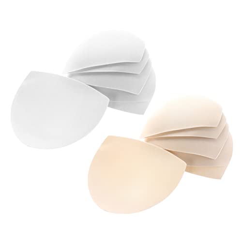 GALPADA Einlagen Push Up Pads 6 Paare Herausnehmbare Schwammpolster Hautfarben Weiß für Bademode und Sport Bügellos Langlebiges Material Geeignet für Damen von GALPADA