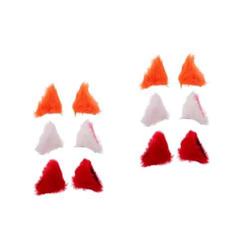 GALPADA 6paare Katzenohren Haarklammer Aus Plüsch Niedliche Haaraccessoires Für Kostümpartys Für Halloween Und Cosplay Verschiedenen Farben von GALPADA