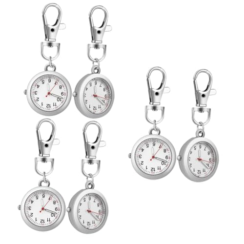 GALPADA 6 STK Taschenuhr säckchen packetbandrollen mitgebseltütchen Schlüsselanhänger Klassische Clipuhr Männer herrenuhr digital Schlüsselhalter Krankenschwester Uhr Pflegeuhr Glasspiegel von GALPADA