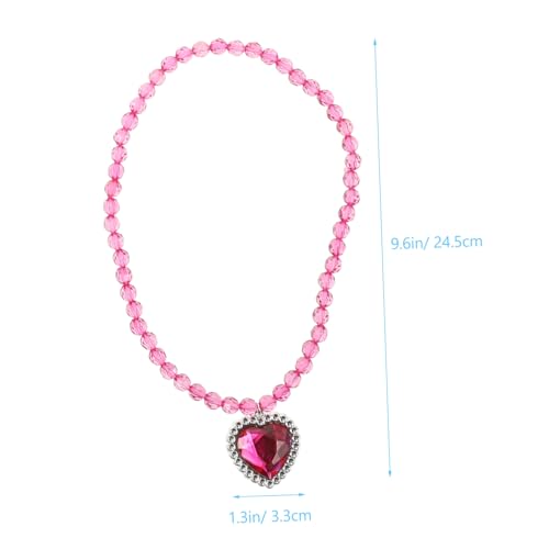 GALPADA 6 Sätze Mädchen Schmuck Kostüm Zubehör Perlen Halskette Ohrringe Ringe Armbänder Bunte Farben Leicht Tragbar für Kleinkinder von GALPADA