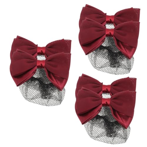 GALPADA 6stücke Haarnetz Für Damen Elegantes Haarknoten-cover Mit Schleifen- Haaraccessoires Für Arbeit Und Freizeit Für Dünnes Und Dickes Haar Geeignet von GALPADA