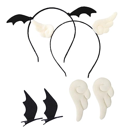 GALPADA 6st Engelsfledermaus Haarspange Halloween-fledermausflügel-stirnband Teufelsflügel Haarspange Horror-haarspange Fledermaus Haarspangen Teufels Haarband Mädchen Niedlich Stoff von GALPADA