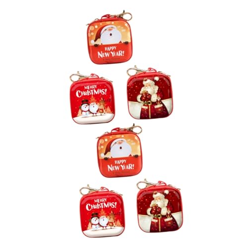 GALPADA 6 Stück Geldbörsen Mit Weihnachtsmotiv Geldhalter Weihnachtskarten Geschenktüten Weihnachtsparty Taschenfüller Reisender Weihnachts Münzengeldbeutel Strumpffüller von GALPADA