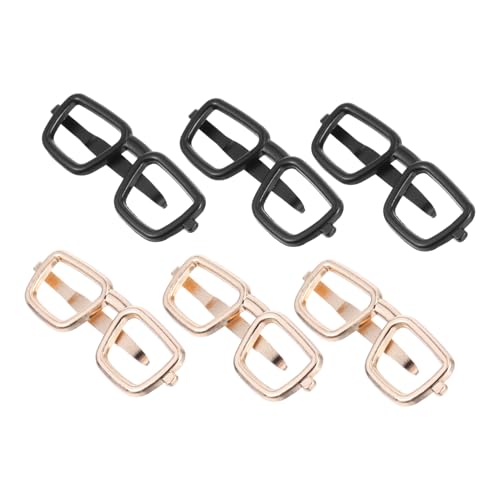GALPADA 6stücke Krawattenclips Für Herren Aus Metall Rostfrei Sicherer Krawattenhalter in Brillenform Modisches Accessoire Für Business Und Hochzeitsanlässe Vielseitig Einsetzbar Für von GALPADA