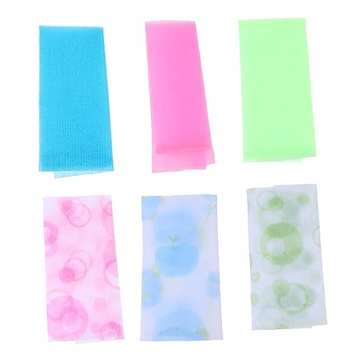 GALPADA 6 Stück Lange Nylon Rückenreinigungstücher Beidseitige Badetücher für Gründliche für Körperpflege und Exfoliation von GALPADA