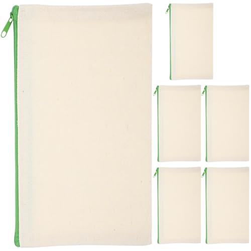 GALPADA 6 Stück Reusable Bleistift Halter Canvas Kleine Reißverschlusstasche für Schule Reisen Make Up Geeignet für Lehrer Studenten Büro 6 von GALPADA