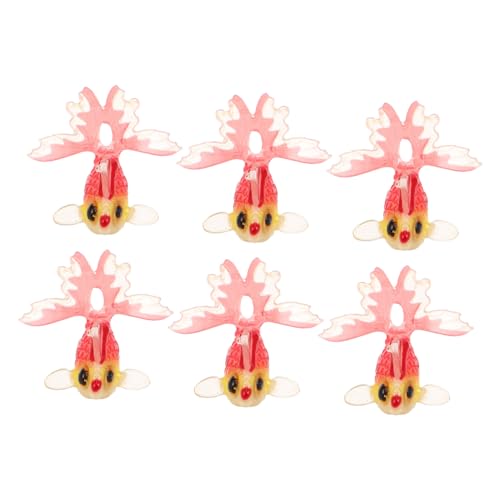 GALPADA 6 Stück Resin Goldfisch Anhänger Leichte Schmuckanhänger aus Elegantem Harz Niedliche DIY Charms für Ohrringe Halsketten Armbänder Kreatives Basteln und Geschenkideen von GALPADA