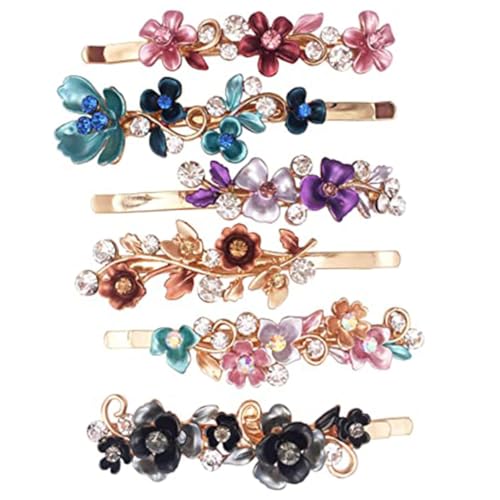 GALPADA 6 Stück Retro Haarklammern für Damen Metall Haarspangen mit Blumenmotiv für Hochzeiten und Besondere Anlässe Langlebig und als von GALPADA