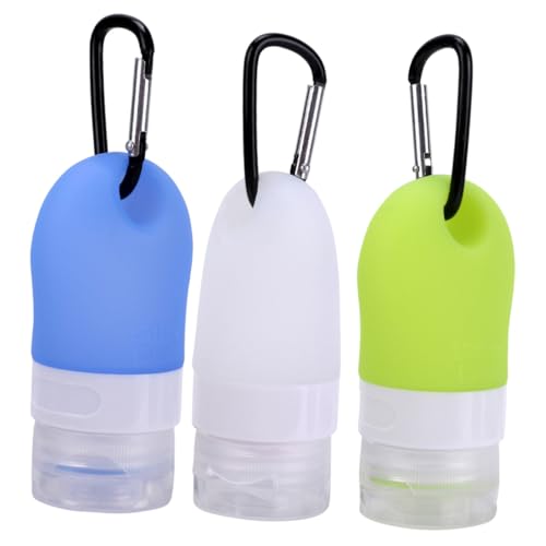GALPADA 6 Stück Silikon Kosmetik Quetschflaschen Flexibel mit Aufhängeloch für Flüssigkeiten Wie Foundation und Lotion Tragbare Reisebehälter für Frauen im Praktischen Beutel von GALPADA