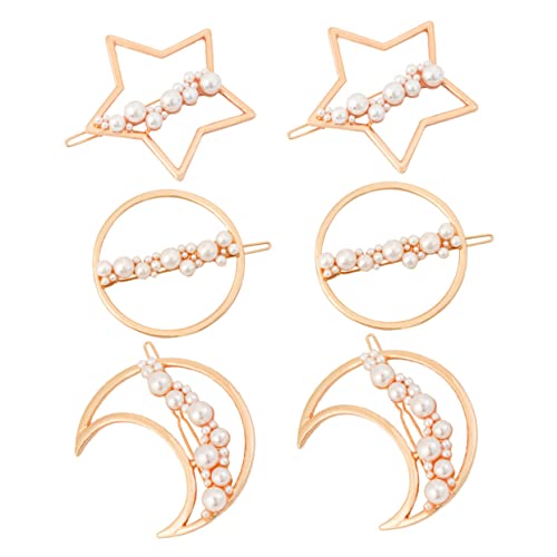GALPADA 6 Stück Stern Haarklammern mit Perlen Teiliges Haarspangen für und Mädchen Geometrisches Design Vielseitig für Festliche Anlässe und Tägliche Styles von GALPADA