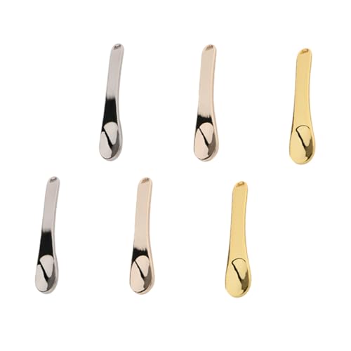 GALPADA 6 Stück Teiliges Kosmetikspatel aus Zinklegierung Langlebige Gesichtscreme Löffel Makeup Tool für Augencreme und Kompakt Tragbar für Damen und Mädchen von GALPADA