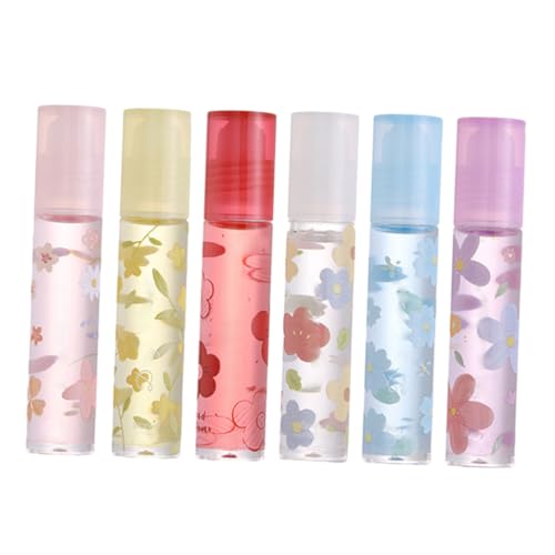 GALPADA 6 Stück Teiliges Lip Oil mit Feuchtigkeitsspendendem Lip Gloss Transparent und Pflegend für Damen und Mädchen Leichte Formel Praktische für Unterwegs Hauttypen von GALPADA