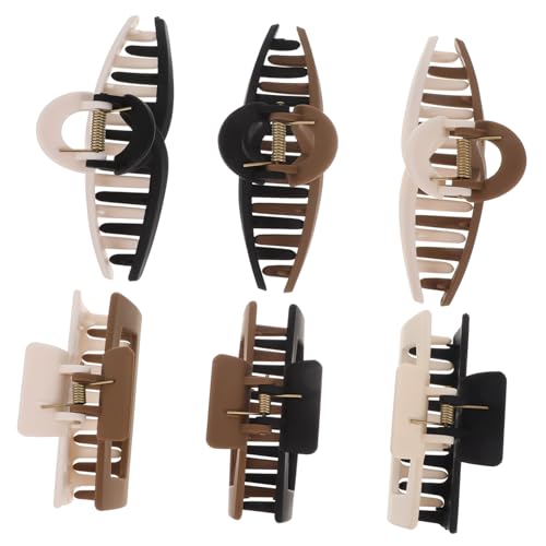 GALPADA 6 Stück Teiliges Matte Bunte Resin Haarspangen mit Rutschfestem Quadratische Haarklammern für Frauen Vielseitiger Haarschmuck für Alltag Party Hochzeit und Besondere Anlässe von GALPADA