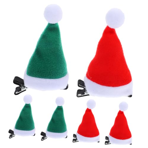 GALPADA 6 Stück Teiliges Mini Weihnachtsmütze Haarspangen Festliche Haarschmuck für Damen und Mädchen Accessoires für Weihnachtsfeiern und Winterliche Partys von GALPADA