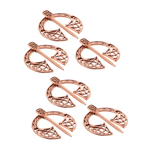 GALPADA 6 Stück Teiliges Retro Viking Broschen Robustem Legierungsmetall Mittelalterliche Broschen für Frauen und Männer Einzigartiger Schmuck für Formelle und Lässige Anlässe für Umhänge von GALPADA
