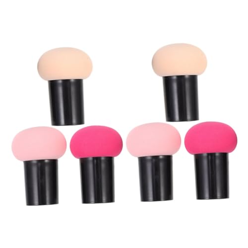 GALPADA 6 Stück Teiliges Set Make Up Schwämme Ergonomisch Weiche Textur für Trockene und Nasse Anwendung Vielseitig für Foundation und Lidschatten Hautfreundliche Puderquaste Rosa Rot von GALPADA