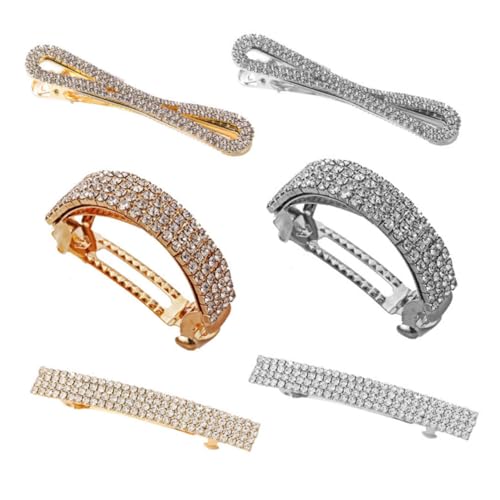 GALPADA 6 Stück Teiliges Strass Haarclip Glänzende Haarspangen Barrette Clips für Damen und Mädchen Party Hochzeit Alltag von GALPADA