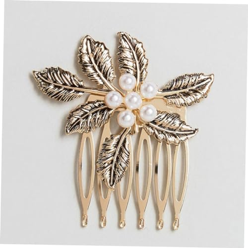 GALPADA 6 Stück Teiliges Vintage Perlen Haarkamm Damen Haarspangen Haarschmuck Retro Farbton Steckkämme für Stilvolles Haarstyling und Besondere Anlässe von GALPADA