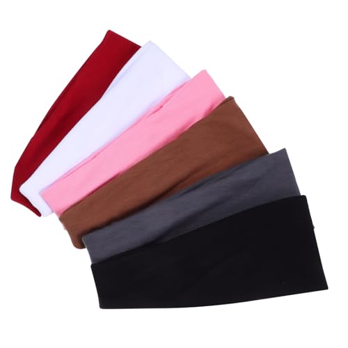 GALPADA 6stücke Elastische Sport Stirnbänder Unisex Workout Schweißbänder Feuchtigkeitsableitende Stirnbänder Für Damen Herren Outdoor Fitness von GALPADA