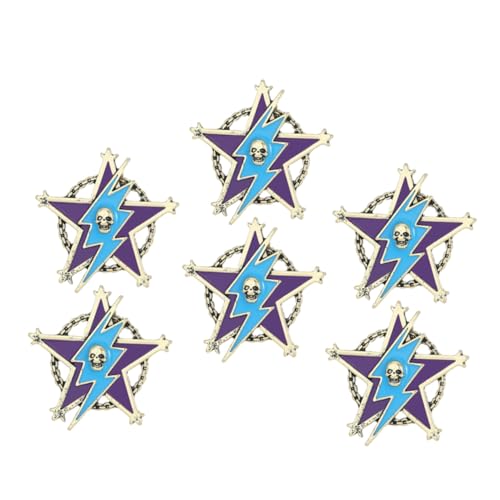 GALPADA 6 Stück Vintage Five-pointed Star Metall Anstecknadeln Leichte Retro Broschen für Männer und Frauen Stilvolle Mini Stern Pins für Anzug Jacke Hut Rucksack Langlebige Einfach zu von GALPADA