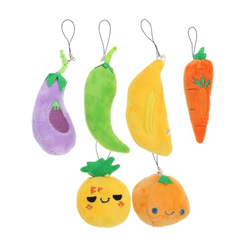 GALPADA 6stücke Plüsch Gemüse Anhänger Cartoon Spielzeug Dekoration Für Taschen Schlüsselanhänger Und Zufälliger Stil von GALPADA