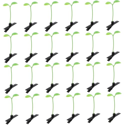 GALPADA 60 Stück Teiliges Grüne Haarspangen mit Bohnenkeim Design Niedliche und Lustige Haarklammern für Damen Sicherer Vielseitig für Festivals Partys Alltag und Cosplay Pflanzen von GALPADA