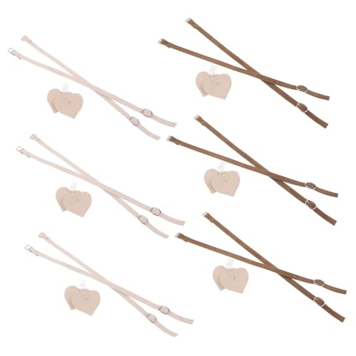 GALPADA 6paar Knöchelriemen Für High Heels Abnehmbarer Schnürsenkelgürtel Aus Kunstleder Schuhriemen Mit Dekorativem Fußkettchen Elastische Befestigung Für Damenriemchenschuhe von GALPADA