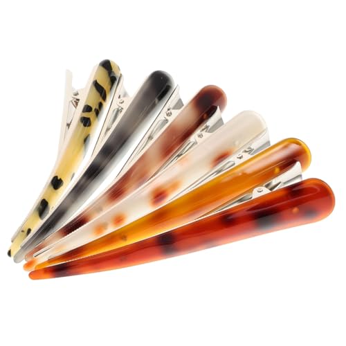 GALPADA 6stücke Haarspangen Aus Ochsenhorn Modische Haarnadel Für Frauen Große Haarklammern Acryl-haarspangen Dekorative Haarnadel-dekoration Gemischte Farbe von GALPADA