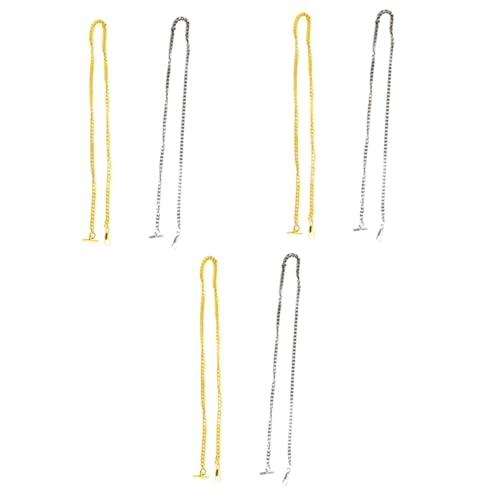 GALPADA 6stücke Metall-taschenuhrketten T-förmige Ketten Für Jeans Langlebige Geldbörsen-Accessoires Aus Hochwertigem Metall Und Silber Mit Retro Stil Und Praktischem Einsatz von GALPADA