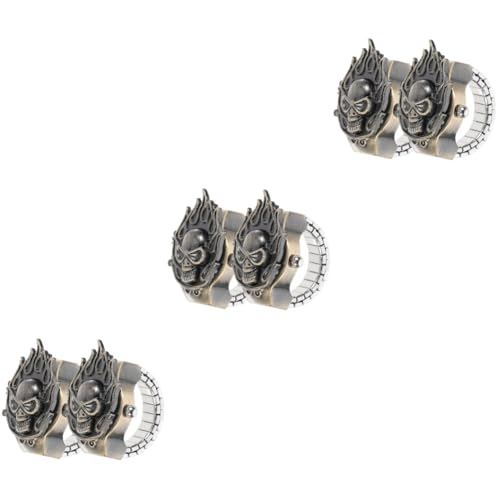 GALPADA 6stücke Vintage Fingeruhr Kreative Elastische Ringuhr Für Damen Und Modisches Schmuckstück Für An Weihnachten Halloween Und Erntedankfest Langlebig Und Im Design von GALPADA