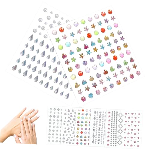 GALPADA 7 Blätter Strass-Aufkleber handtaschen dekoration Gesichtsschmuck zum Aufkleben Edelsteine ​​aufkleben gesicht strass juwelen Strassaufkleber für das Gesicht Strasssteine von GALPADA