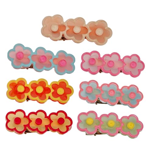 GALPADA 7 Stück Teiliges Haarschmuck für Mädchen Kunststoff Blumen Haarklammern Langlebige Alligator Haarspangen Vielseitig für Lange Kurze Lockige Haare Modische Styling Accessoires von GALPADA