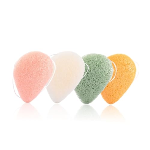 GALPADA 7 Stück Teiliges Natürlicher Gesichtsschwämme mit Bambus Sanfter Make up entferner und Porentiefer Reinigungsschwamm Mildes Peeling für Tägliche Anwendung und Fettige Haut Vegan von GALPADA