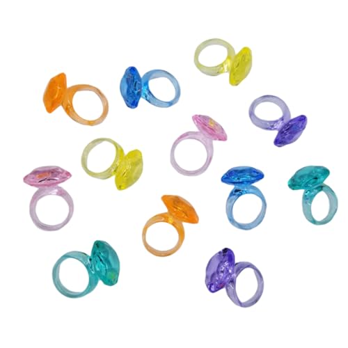 GALPADA 74 Stück Teiliges Buntes Acryl spielzeugring Glatte Kinderfreundliche Kunststoffringe DIY Dekorative Ringe für Vielseitiges Bastelzubehör Sichere Handhabung von GALPADA
