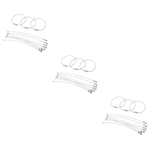 GALPADA 75stücke Edelstahl Draht Schlüsselringe Mit Luggage Tags Rostfrei Und Langlebig Zum Befestigen Von Werkzeugen Taschen Und Schlüsseln von GALPADA