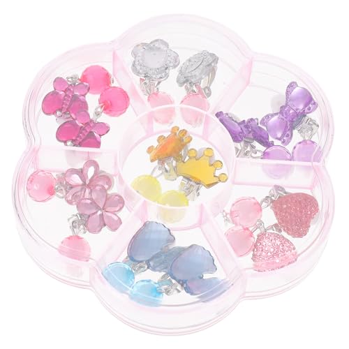 GALPADA 7paare Dekorative Ohrclips Für Junge Mädchen Ohrringe Aus Sicheren Materialien Verschiedene Cartoon- Einfach Zu Tragen Für Durchstochene Ohren von GALPADA