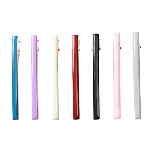 GALPADA 7stücke Haarspangen Für Damen Und Mädchen Einfache Haarnadeln Schwarz Hellrosa Blau Weinrot Langes Muster Aus Robustem Material Leicht Zu Befestigen von GALPADA